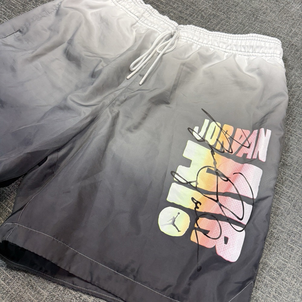 Jordan Jumpman Poolside Shorts Men's Large Gray Black Gradient Swim Trunks